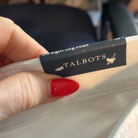 Talbots Straight Leg Jeans NWT White High Waist Full Length Size 6P Petite - Picture 8 of 11